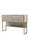 Hanah Home Luxe - Tocador Travertino y Dorado
